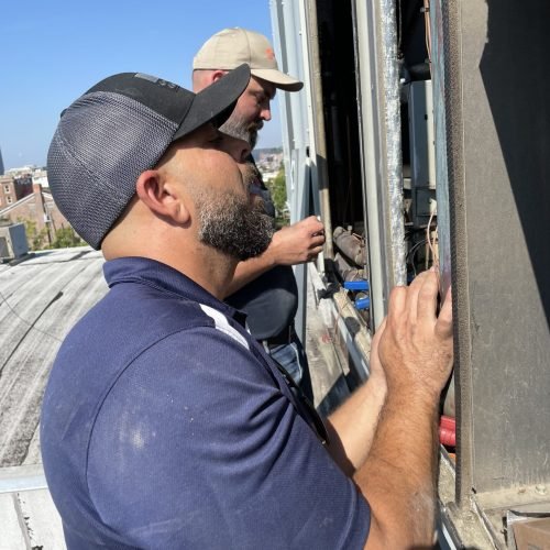 while inspecting hvac instalation in kansas city