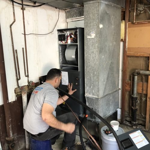 while installaing new hvac furnace in north kansas city